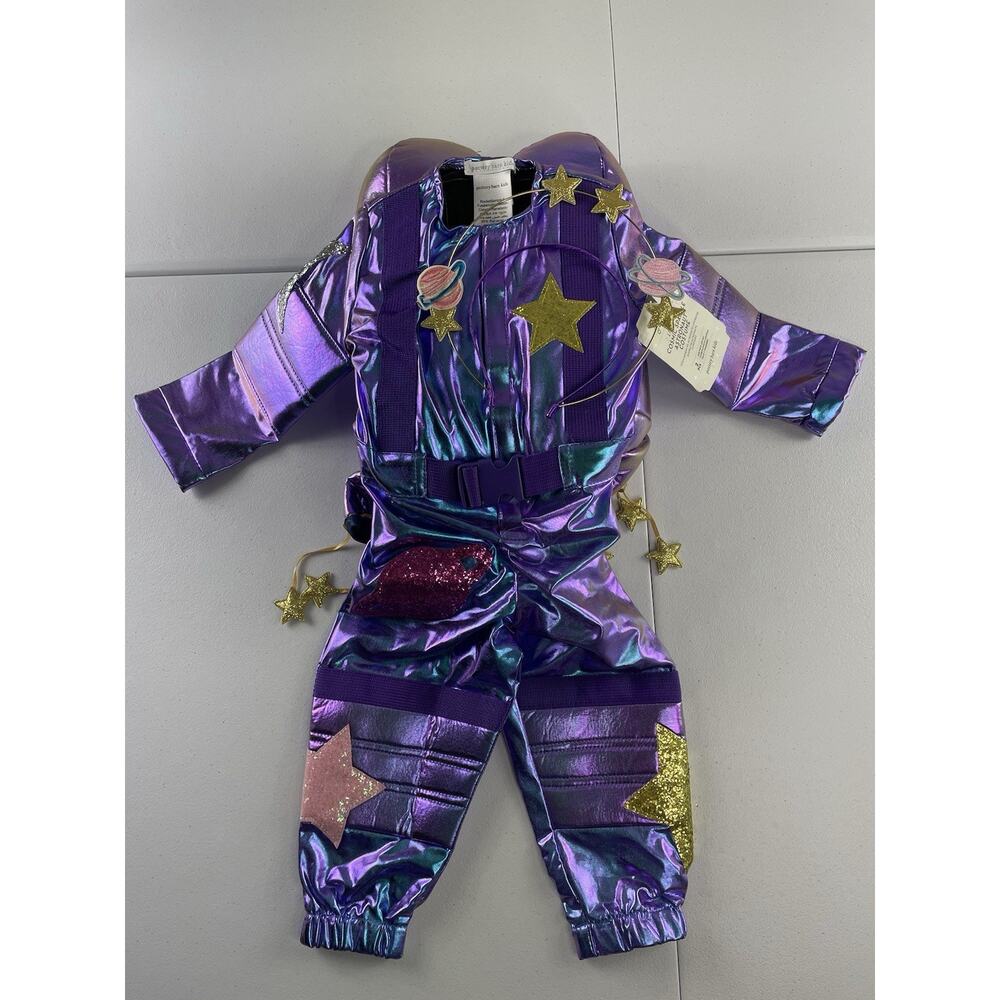 Pottery Barn Kids Light Up Cosmic Sparkle Astronaut Costume 2T Halloween NWT